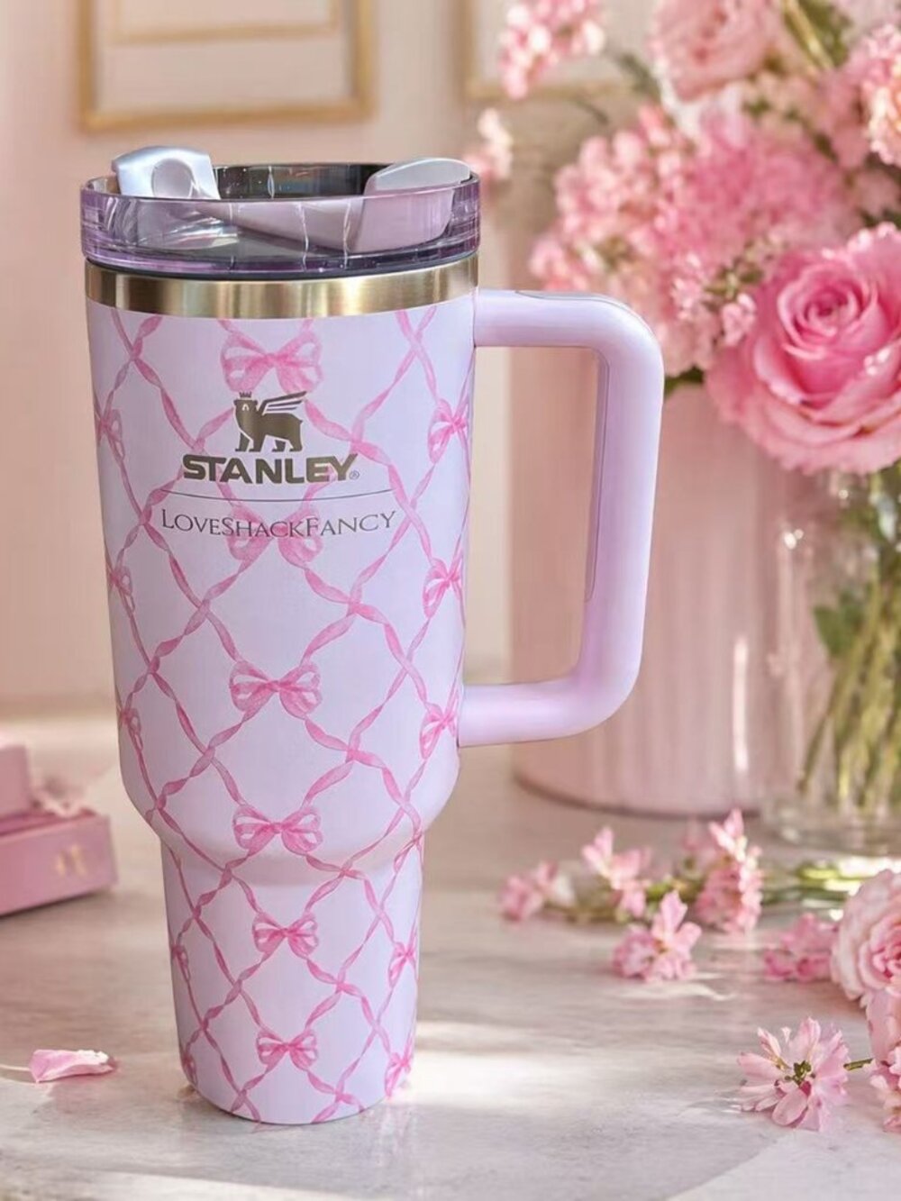 Stanley Love Shack Fancy Floral Powder Pink 40 OZ Quencher SEALED BOX